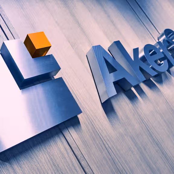 picture of aker solution logo on a wall