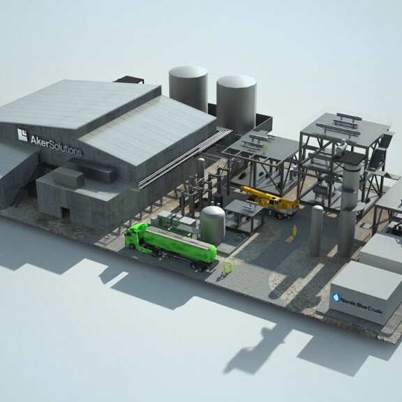 Illustration of new e-fuel and H2 plant